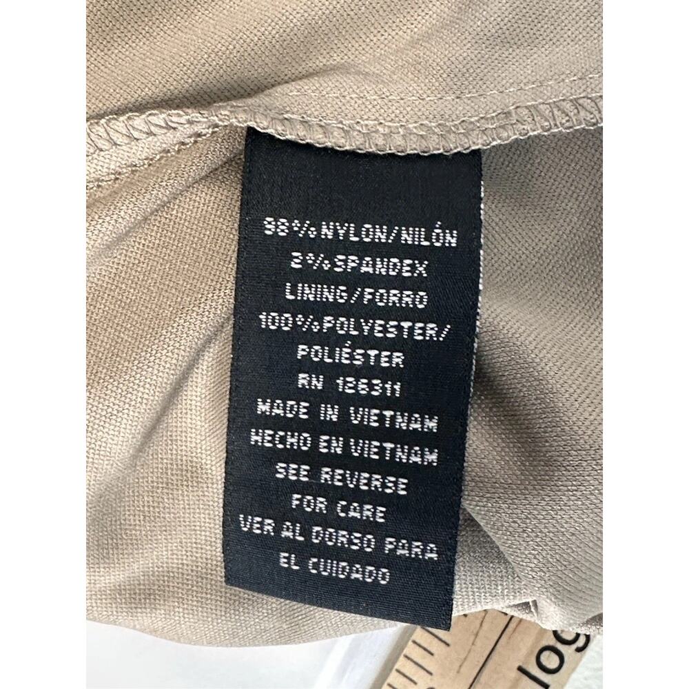 Ronni Nicole Women's Tan Lace Overlay Dress Size 12 Classic Dressy - Picture 12 of 16